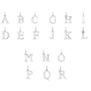 925 SILVER INITIALS PENDANT W/ SINGLE DIAMOND